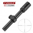 Прицел оптический T-Eagle EO 2.5X20 WA 25.4 мм (сетка Mil-Dot, SFP, кольца weaver)