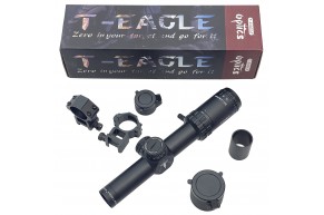 Прицел оптический T-Eagle EO 1.2-6X24 WA 30 мм (сетка Ballistic Plex, SFP, кольца weaver)