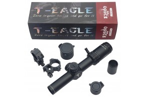 Прицел оптический T-Eagle EO 1.2-6X24 HK 30.0 мм (сетка HK, SFP, кольца weaver)