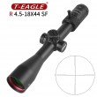 Прицел оптический T-Eagle R 4.5-18X44 SF (30 мм, SFP, Mil dot, кольца weaver)