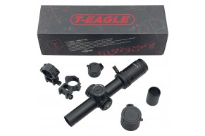 Прицел оптический T-Eagle AR 1-6X24 IR 30 мм (подсветка, кольца weaver)